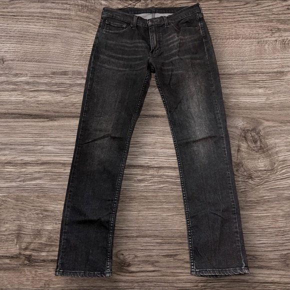 Levi's 511 Premium Black Denim Jeans W33 L32- Blank Red Tab Waterless (756) - Picture 1 of 16